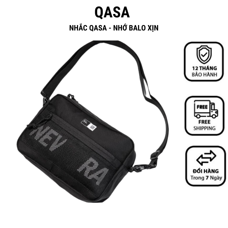 Túi đeo chéo cho nam Newera thời trang unisex vải polyester chống nước nhiều ngăn phong cách Hàn quốc đường may tỉ mỉ form đẹp bảo hành 12 tháng QASA