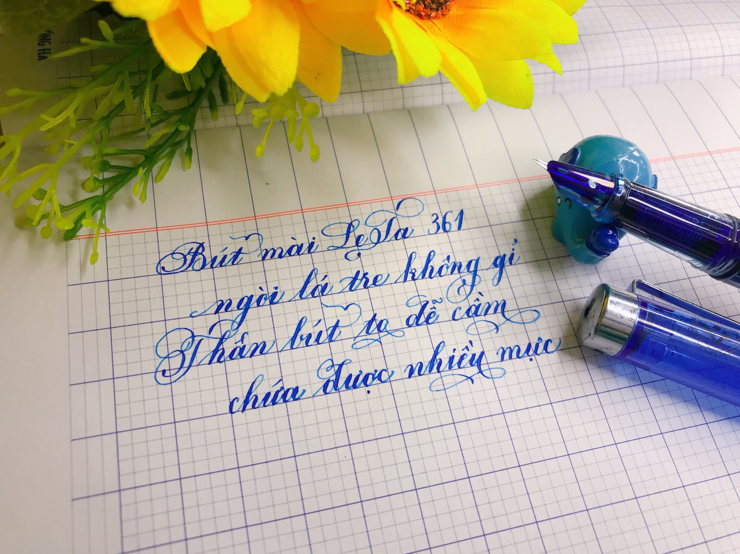 Bút máy LeTa 361 ngòi lá tre thanh đậm không gỉ