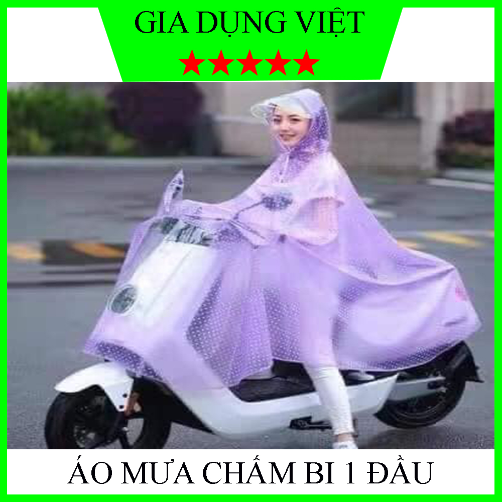 Áo mưa cánh dơi chấm bi giúp bạn đi trời mưa ban đêm an toàn