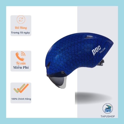Nón xe đạp - thể thao poc falcon vân carbon xanh