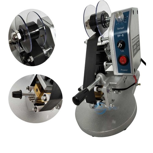 Máy in hạn sử dụng, máy in date dập tay dy-8 + 1 cuộn mực 45k