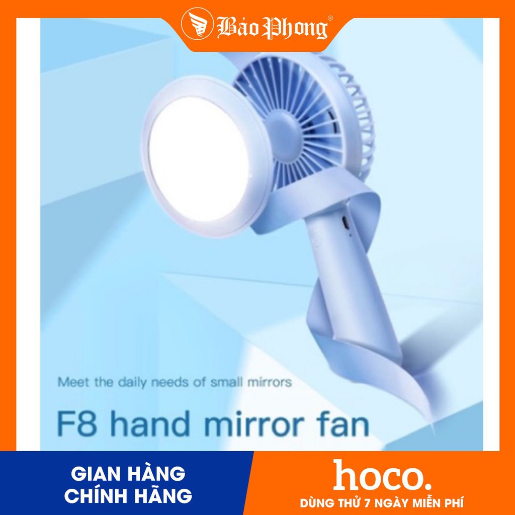 Quạt mini kèm gương - hoco f8