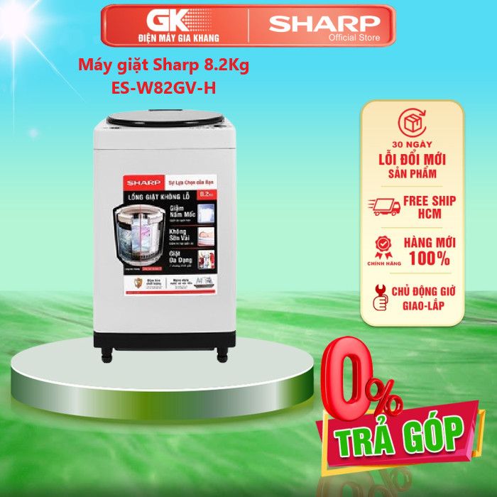 Máy giặt sharp es-w82gv-h 82kg - giao toàn quốc - freeship hcm