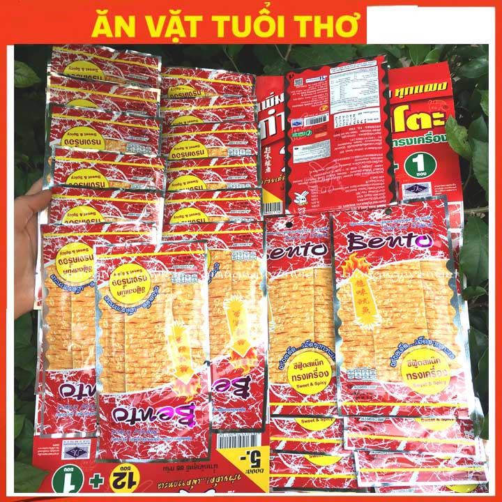 Lốc 13 gói mực bento cay 6g/gói