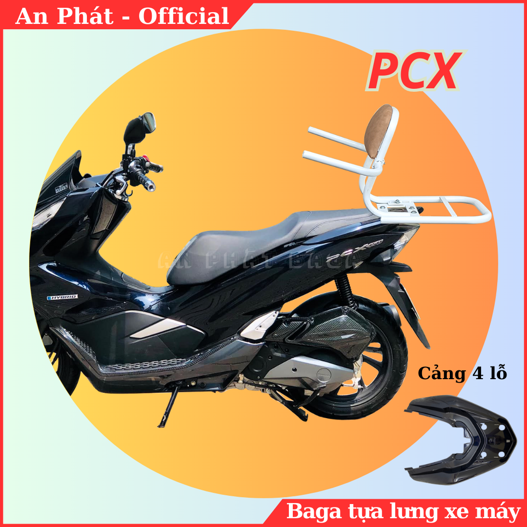 Baga tựa lưng xe máy lắp cho PCX bắt thẳng vào cảng xe 4 lỗ