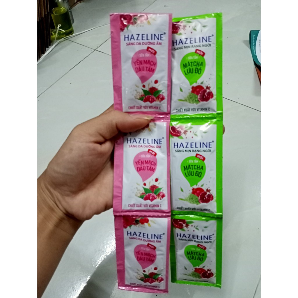 Combo 5 dây (tổng cộng 60 gói) sữa tắm Hazeline 4.5g