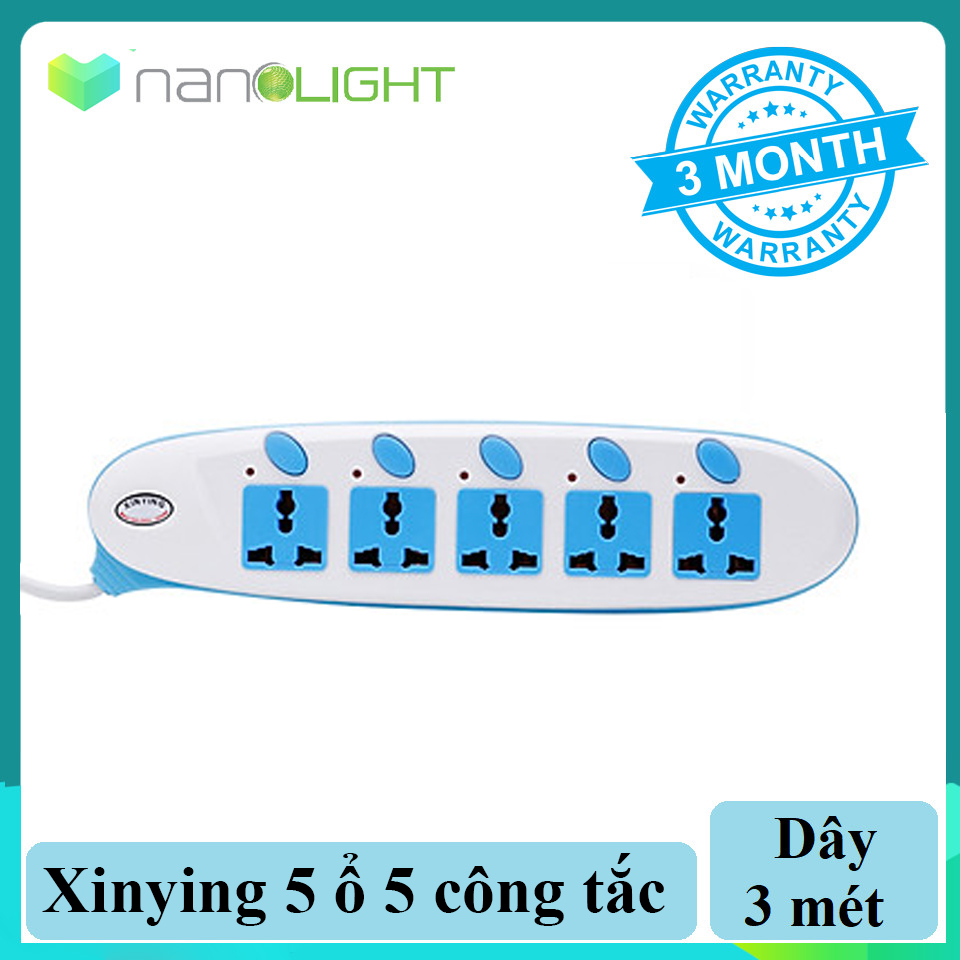 Ổ cắm điện 5 ổ cắm 5 công tắc xinying xy-858