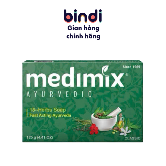  Xà Phòng Medimix 18 Loại Thảo dược Ayurveda Tác Động Nhanh 125g 
