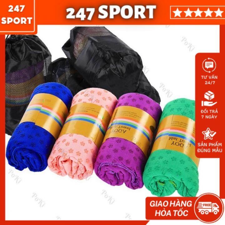 Khăn Trải Thảm tập GYM   khăn trải thảm tập YOGA với hạt PVC chống trơn tuyệt đối