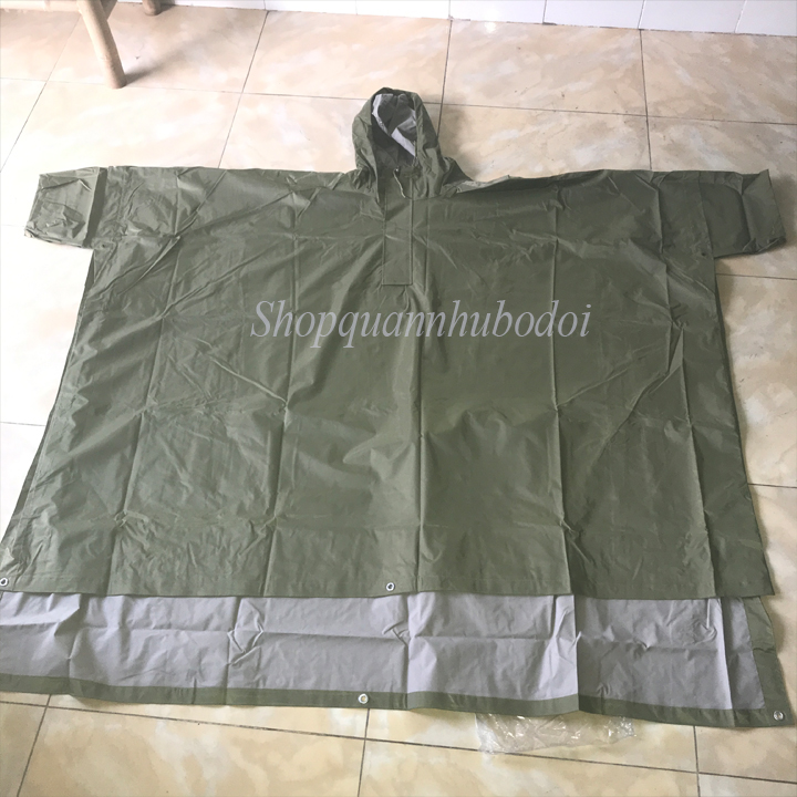 Áo mưa cánh dơi cao cấp màu xanh rêu