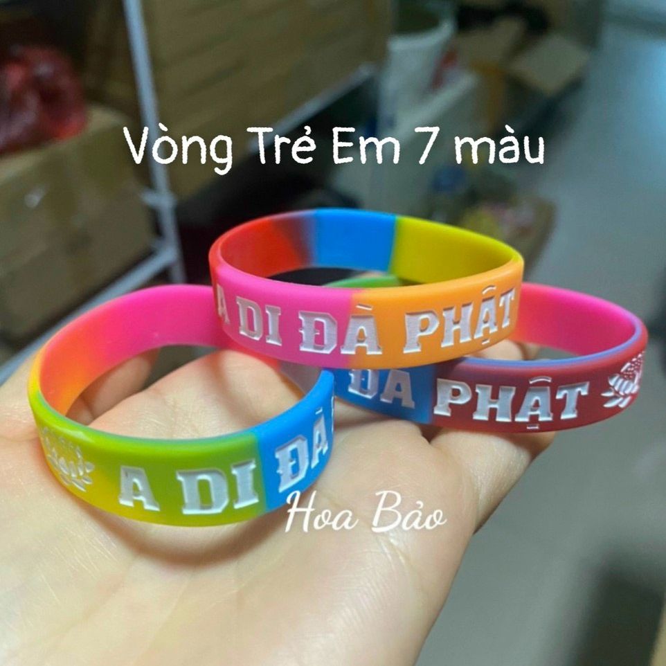 Vòng Tay A Di Đà Phật - Vòng Tay Cao Su chữ A Di Đà Phật