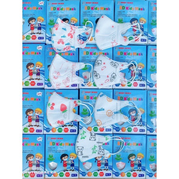 Hộp 10 khẩu trang Nhật Minh dùng 1 lần cho bé