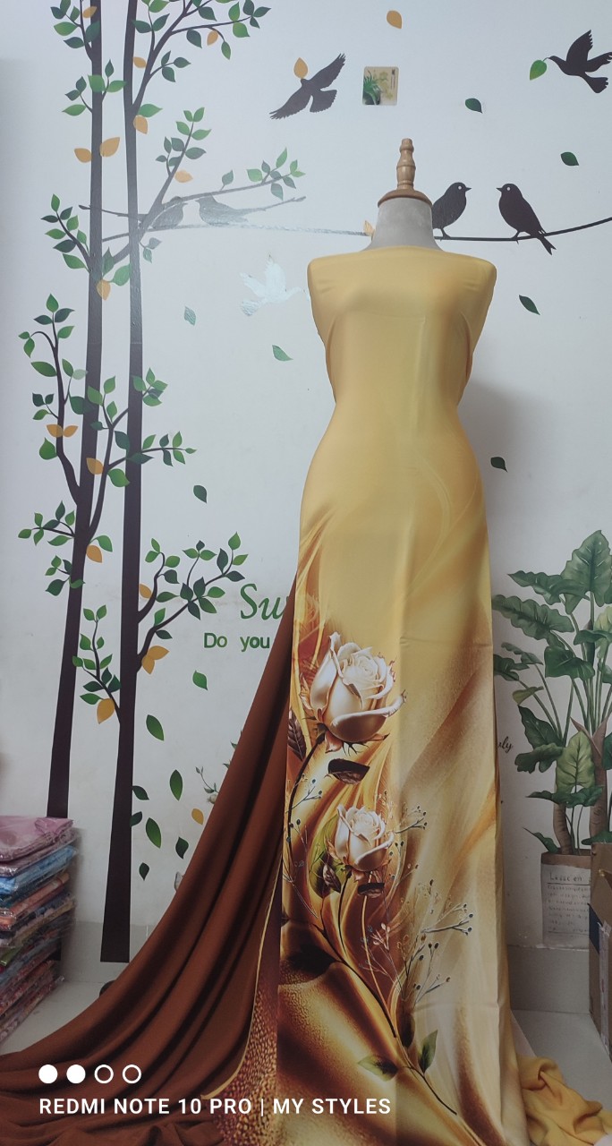 Vải áo dài đẹp lụa Thái Tuấn, mẫu thiết kế độc quyền