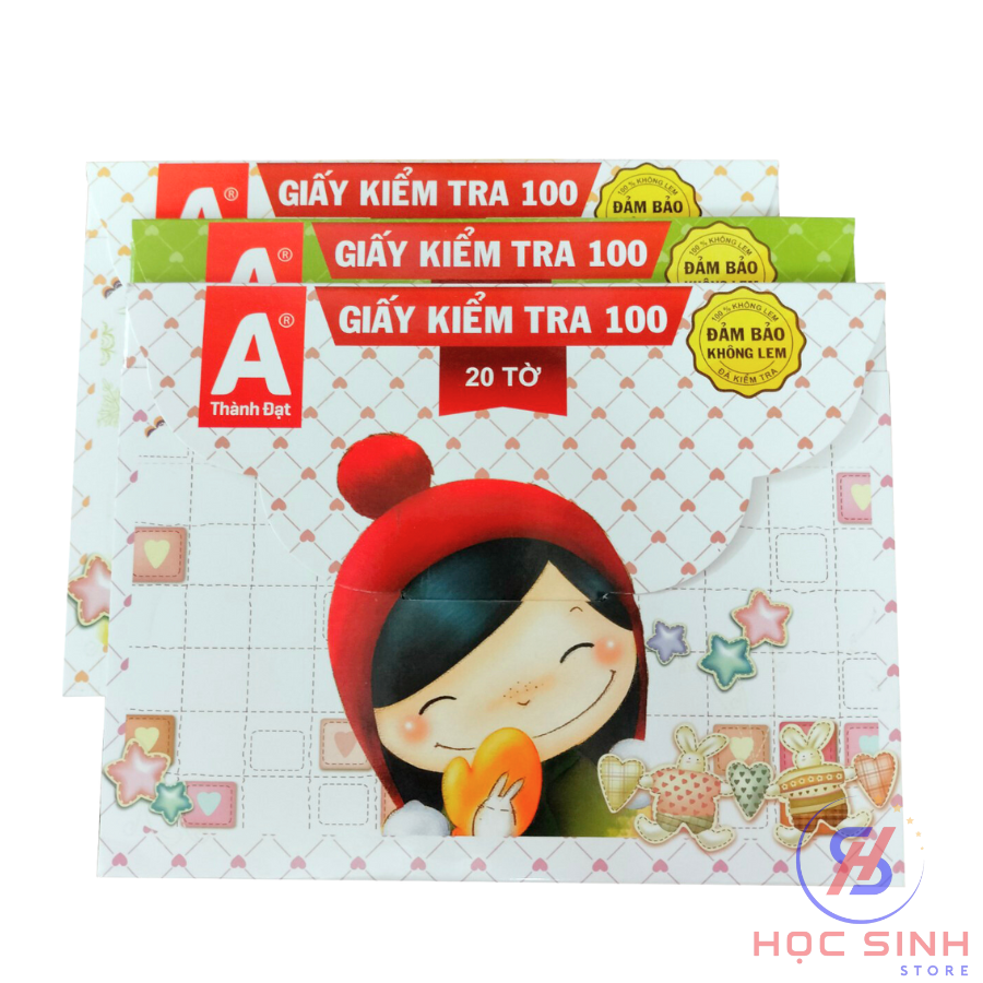 Xấp 20 tờ giấy kiểm tra thành đạt định lượng 100gsm