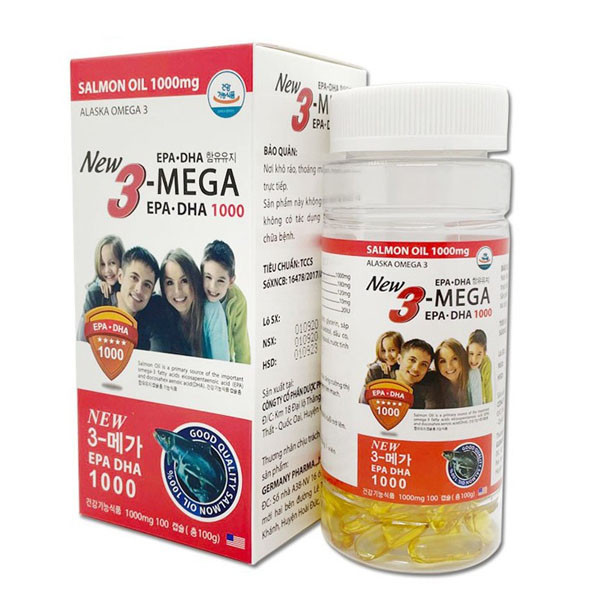 Dầu cá NEW OMEGA 3 EPA.DHA 1000 - Giúp sáng mắt , mỏi mắt , người bị tim mạch , huyết áp - hộp 100 viên