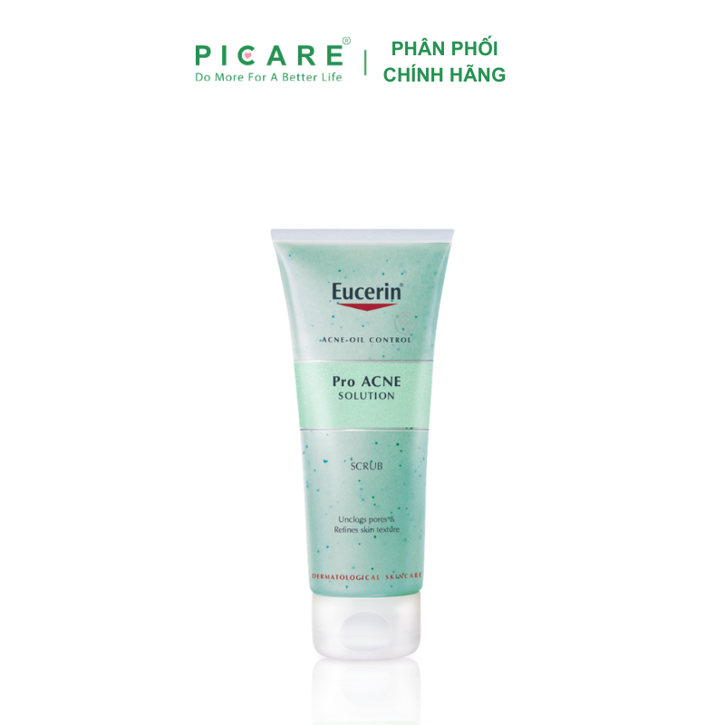 [GIẢM 20K ĐƠN 399K] Tẩy Tế Bào Chết Ngăn Ngừa Mụn Eucerin Pro Acne Scrub 100ml