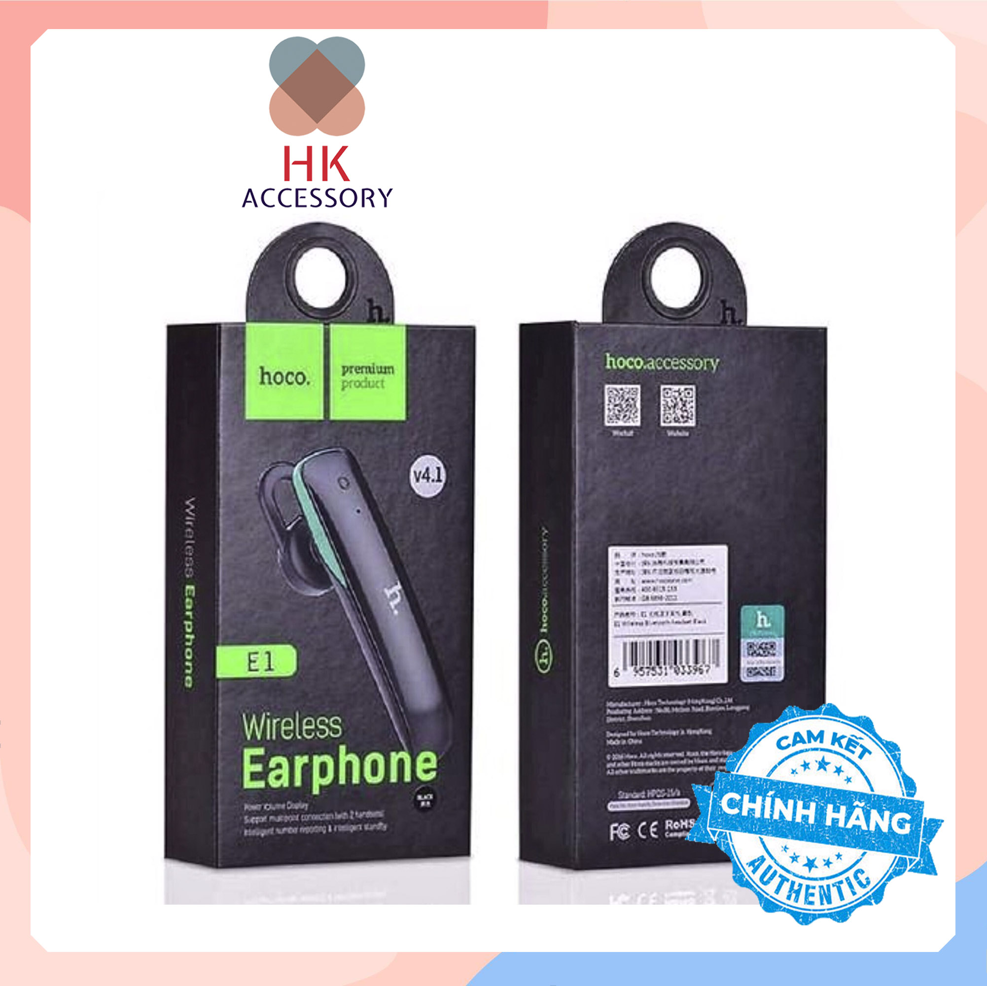 Tai nghe Bluetooth HOCO E1 Hàng chính hãng
