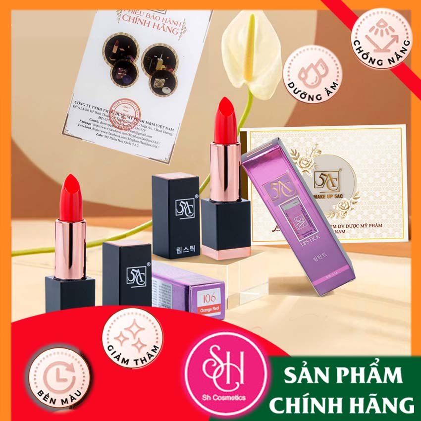 Son môi lì không chì cao cấp hàn quốc chính hãng 5AC
