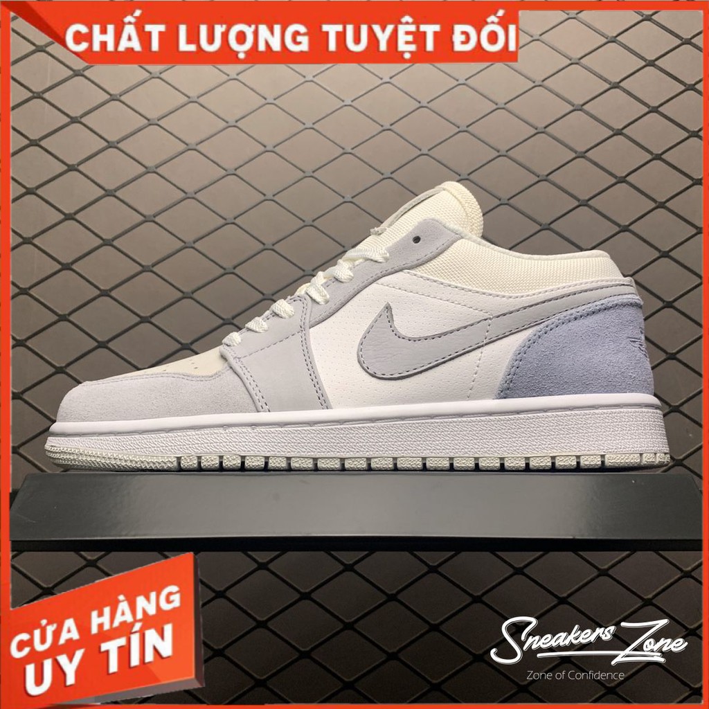 (FREESHIP+HỘP+QUÀ) Giày Thể Thao AIR JORDAN 1 Low Paris Thấp Cổ Màu Xám Xanh Cực Phong Cách SNEAKERS WORLD