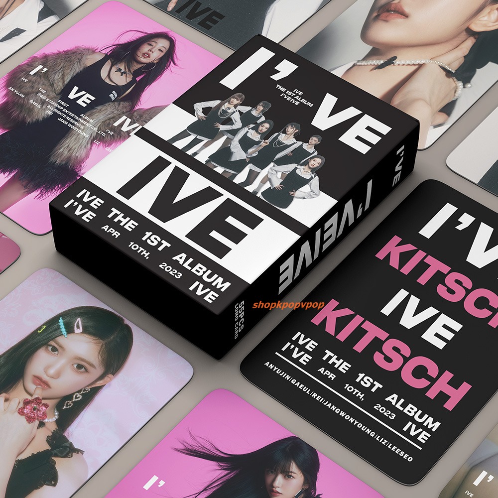 Trọn bộ 55 lomo card bo góc i've ive the 1st album 2023