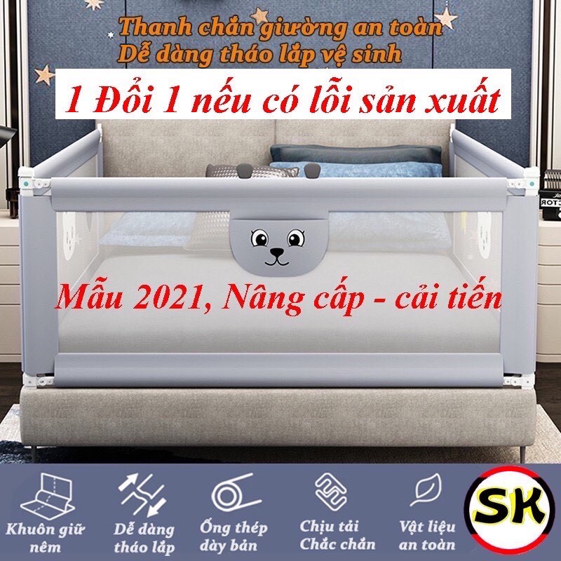 Thanh chắn giường BabyShark bảo vệ an toàn tuyệt đối cho bé