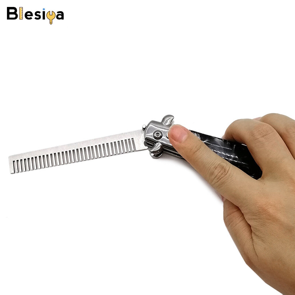 Blesiya lược mùa xuân cho nam, dụng cụ tạo kiểu tóc lược tạo hình râu tạo kiểu tóc