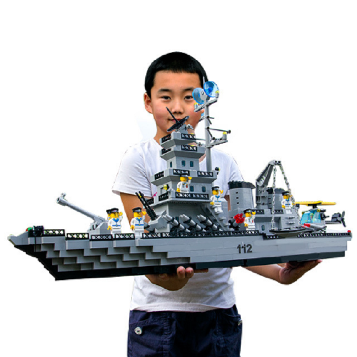 Bộ lắp ráp Qman 112 mô hình chiến hạm khổng lồ