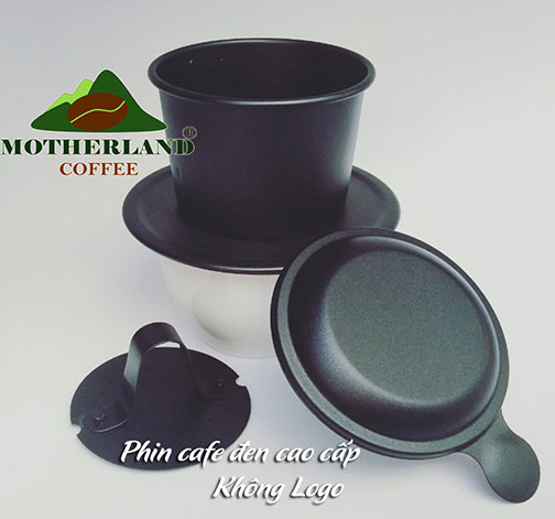 Phin pha cà phê cao cấp màu đen không logo
