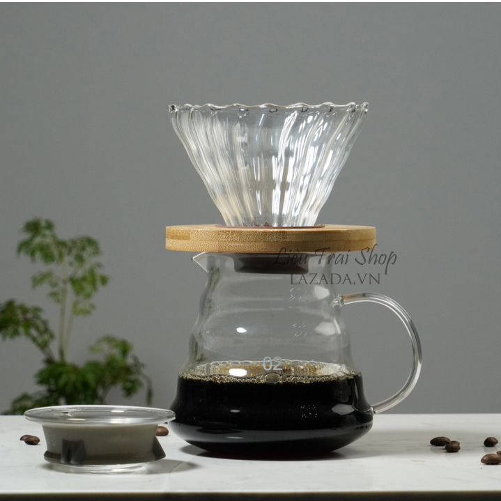 Bộ phễu pha cà phê giấy lọc v60 pour over brew drip chemex