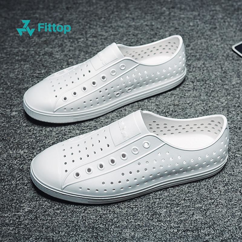Giày nhựa đi mưa đi biển nam nữ giày lỗ, giày nhựa thể thao fittop ntj-5