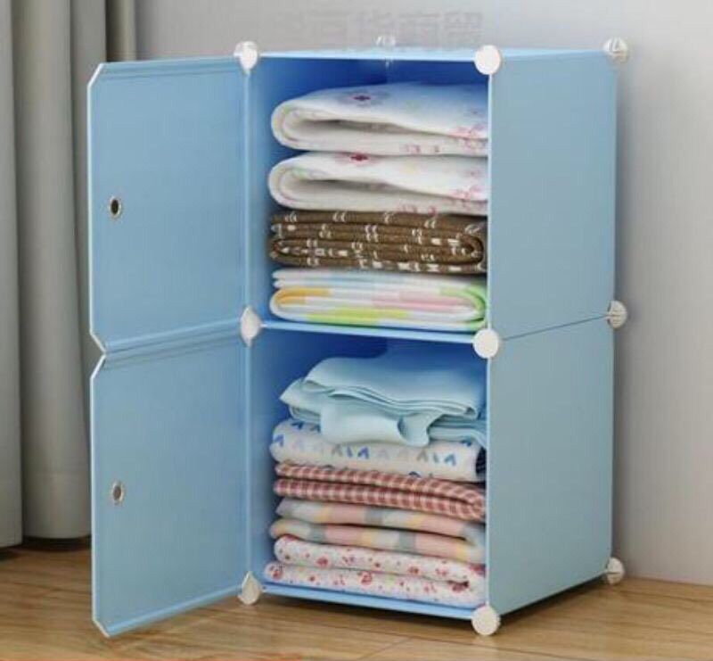 Tủ nhựa ghép- Tủ đựng đồ đa năng 2 ô cao cấp chịu lực 15kg 1 ô