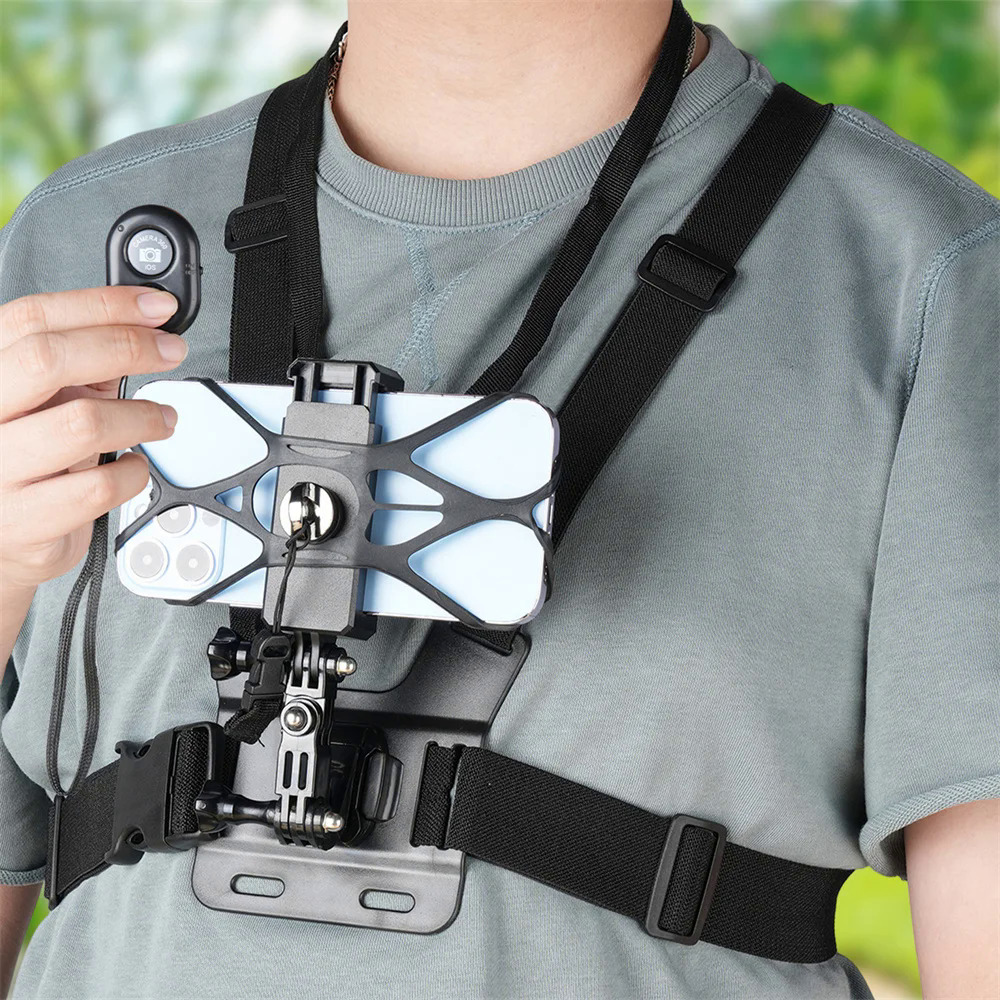 Dây Đeo Ngực POV Xoay Điện Thoại Chủ Đối Với  Android Điện Thoại thông minh Vành Đai Cơ Thể Khai Thác Núi Đối Với GoPro 12 11 10 9 8 Insta360 Máy Ảnh