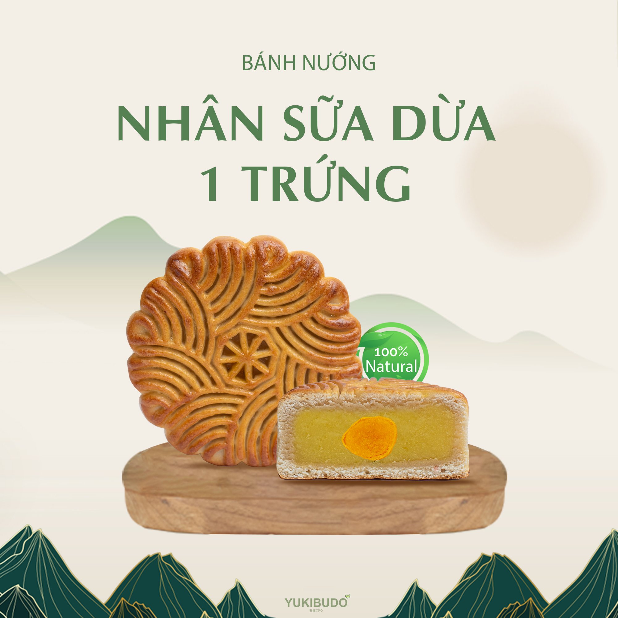 Bánh Trung Thu nướng Sữa dừa trứng muối
