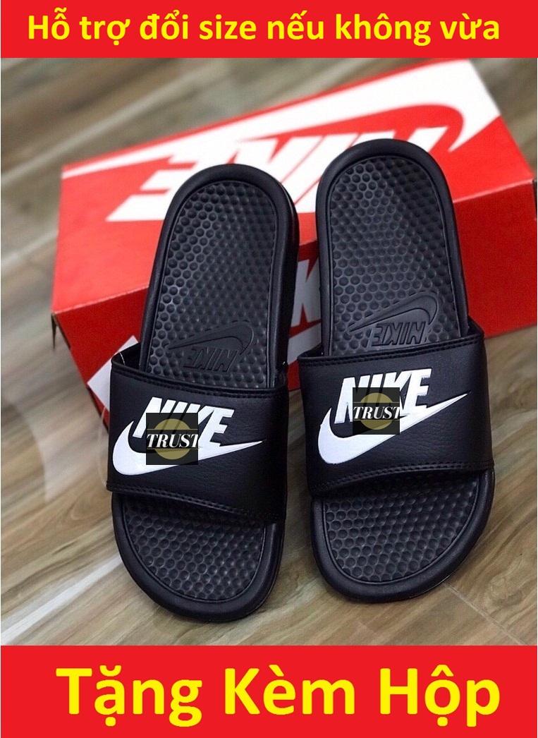 DÉP THỂ THAO NAM NỮ NlKE ĐEN LOGO TRẮNG (Tặng kèm hộp) - giày - giay nam - giay - giày nữ - giày nam - giày nam đẹp - giày cao gót - giay nu - giay dep - giày thể thao nữ - giày đẹp - giày sneaker nữ - giày nữ đẹp