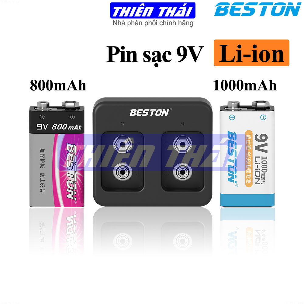 Pin sạc 9V BESTON,bộ sạc 9V BESTON M7005,pin sạc Li-ion 9V,pin 9V Lithium