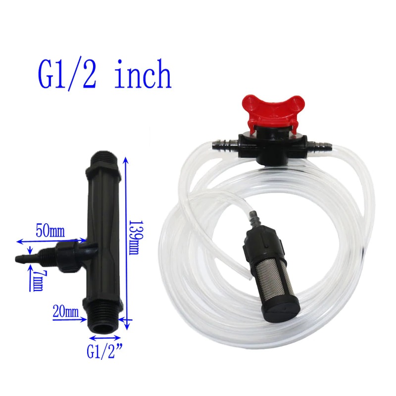 Bộ châm phân venturi 27 hoặc 21 đầy đủ dây, van và đầu lọc