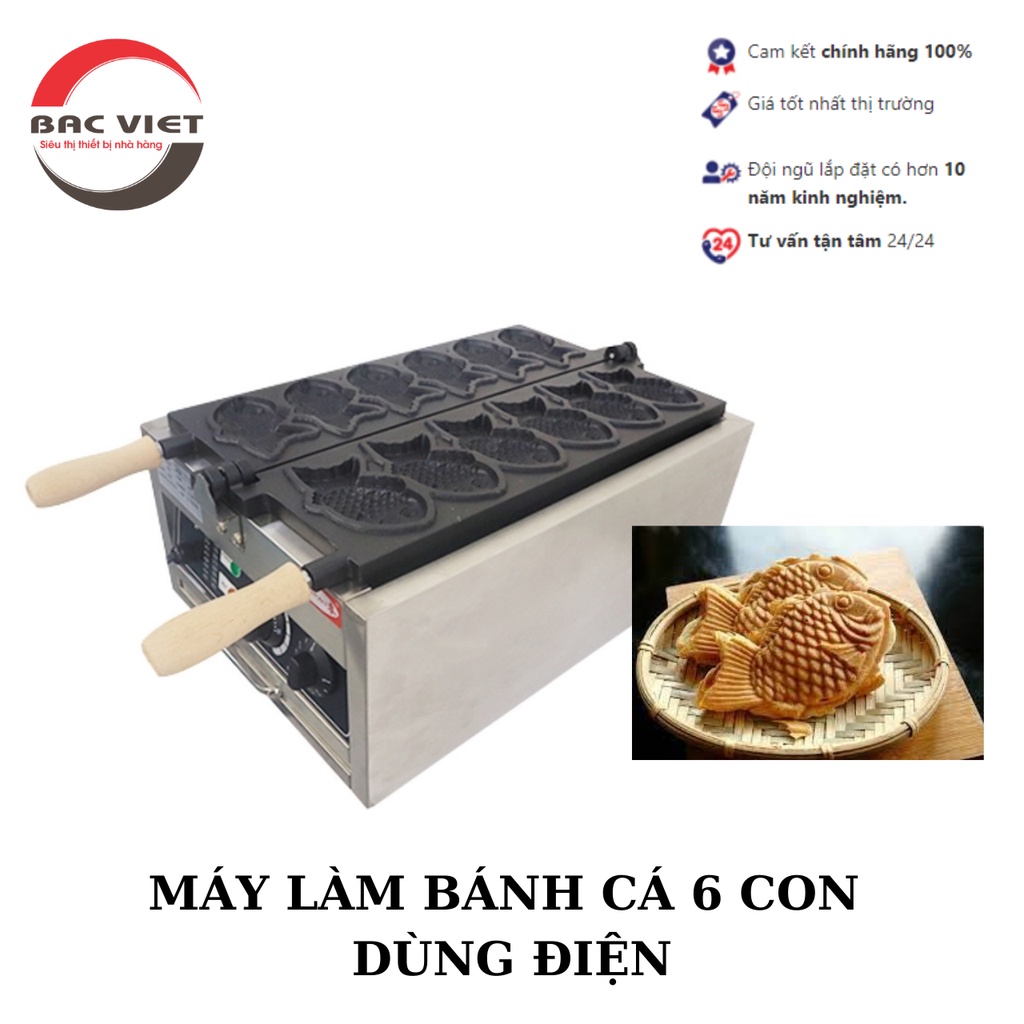 MÁY LAM BÁNH CÁ[BẢO HÀNH 12 THÁNG] 6 CON SỬ DỤNG ĐIỆN