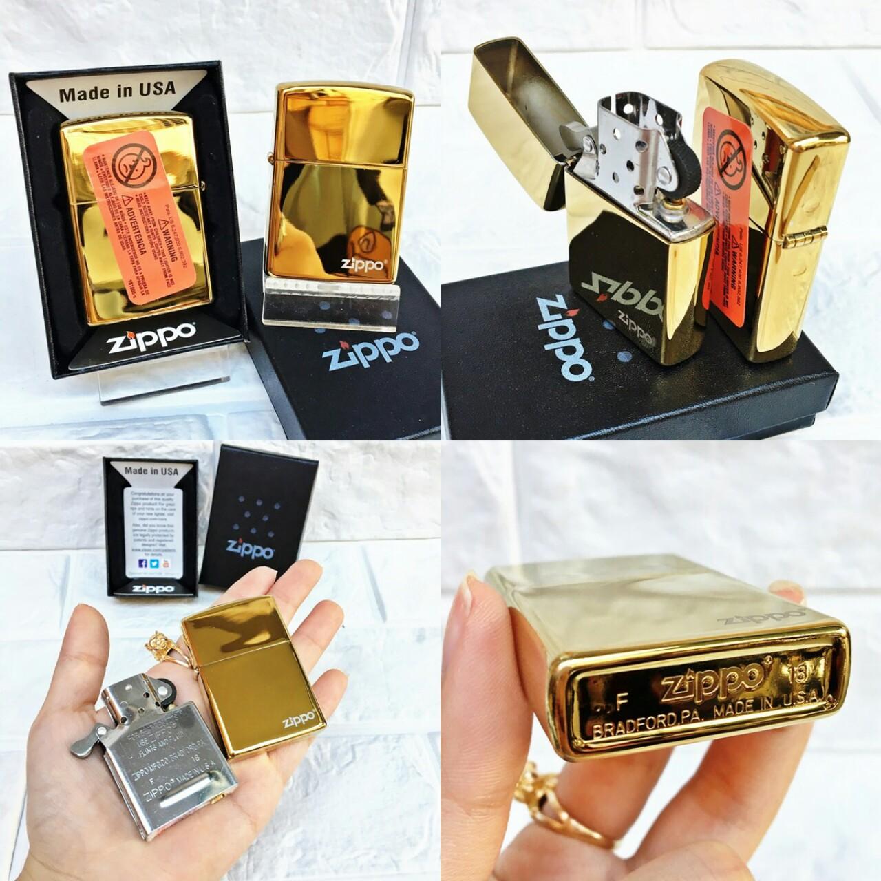 Bật lửa zippo usa trơn