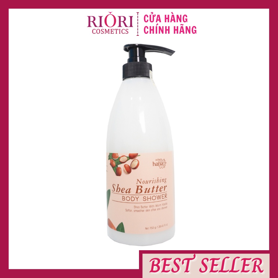 Sữa tắm trắng dưỡng ẩm bơ hạt mỡ dưỡng ẩm mịn da riori nourishing shea butter body shower – 750g