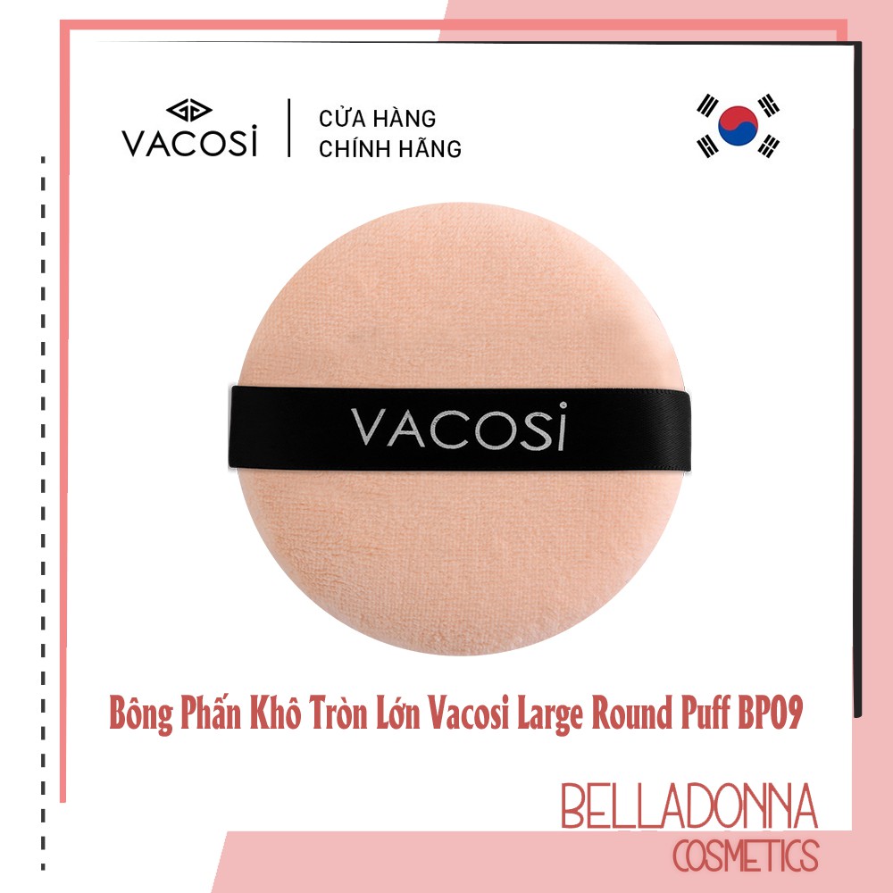 Bông phấn khô tròn lớn vacosi large round puff bp09