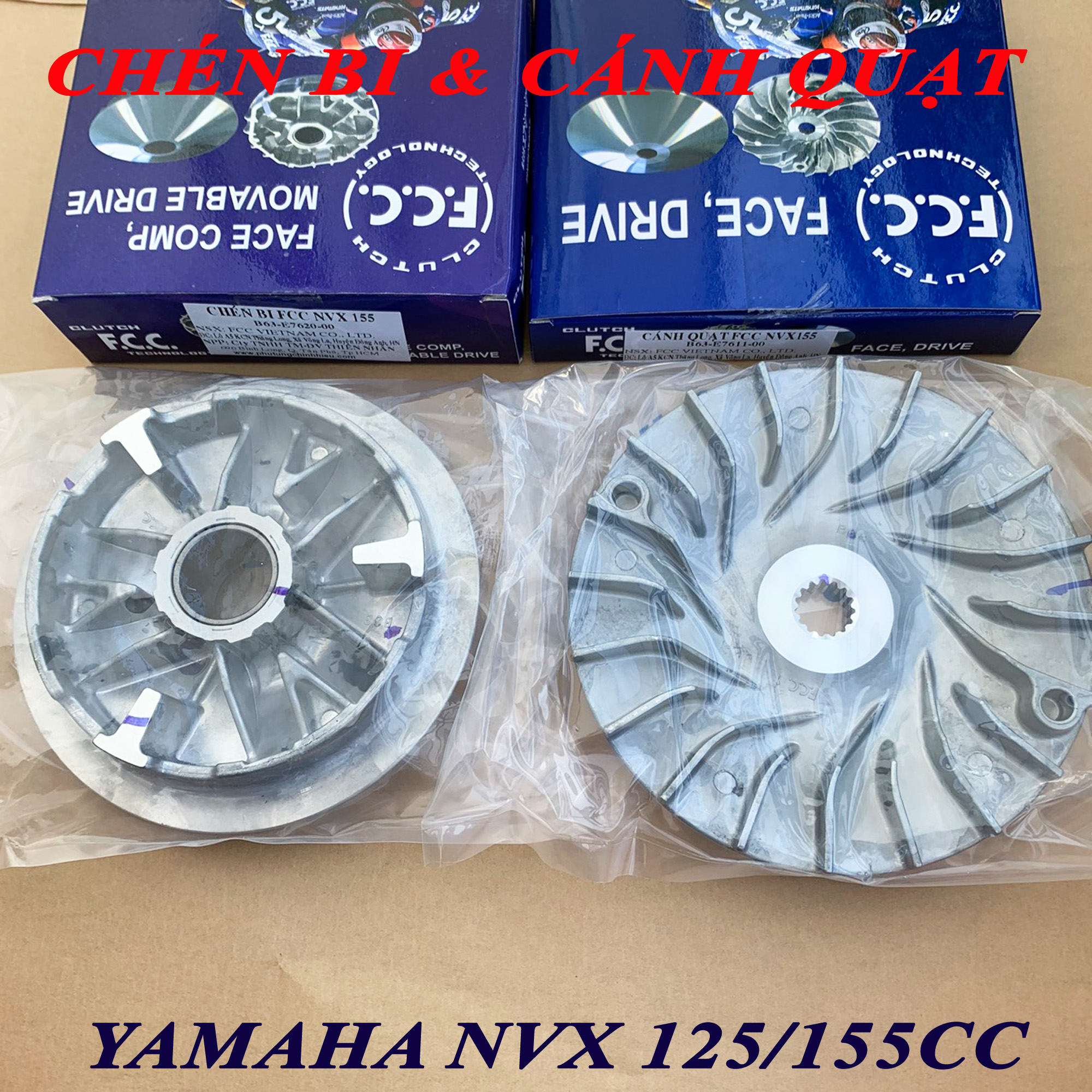 Chén bi cánh quạt nồi trước cho yamaha nvx 125/155cc - combo nồi trước cho nvx