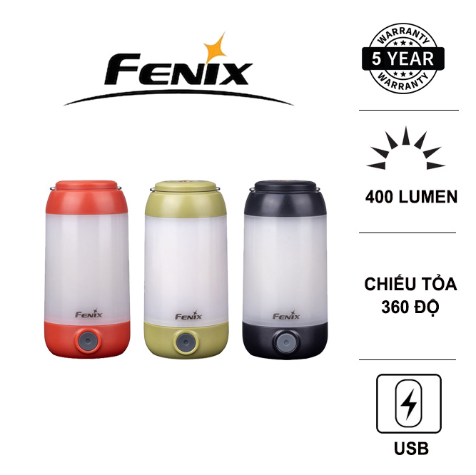 Fenix cl26r - đèn dã ngoại cắm trại độ sáng 400 lumen sạc usb