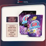 Combo nước giặt 3,2kg và nước xả 2,2kg hương ngàn hoa lưu hương 24h N7409+ 17702 Lixco Việt Nam