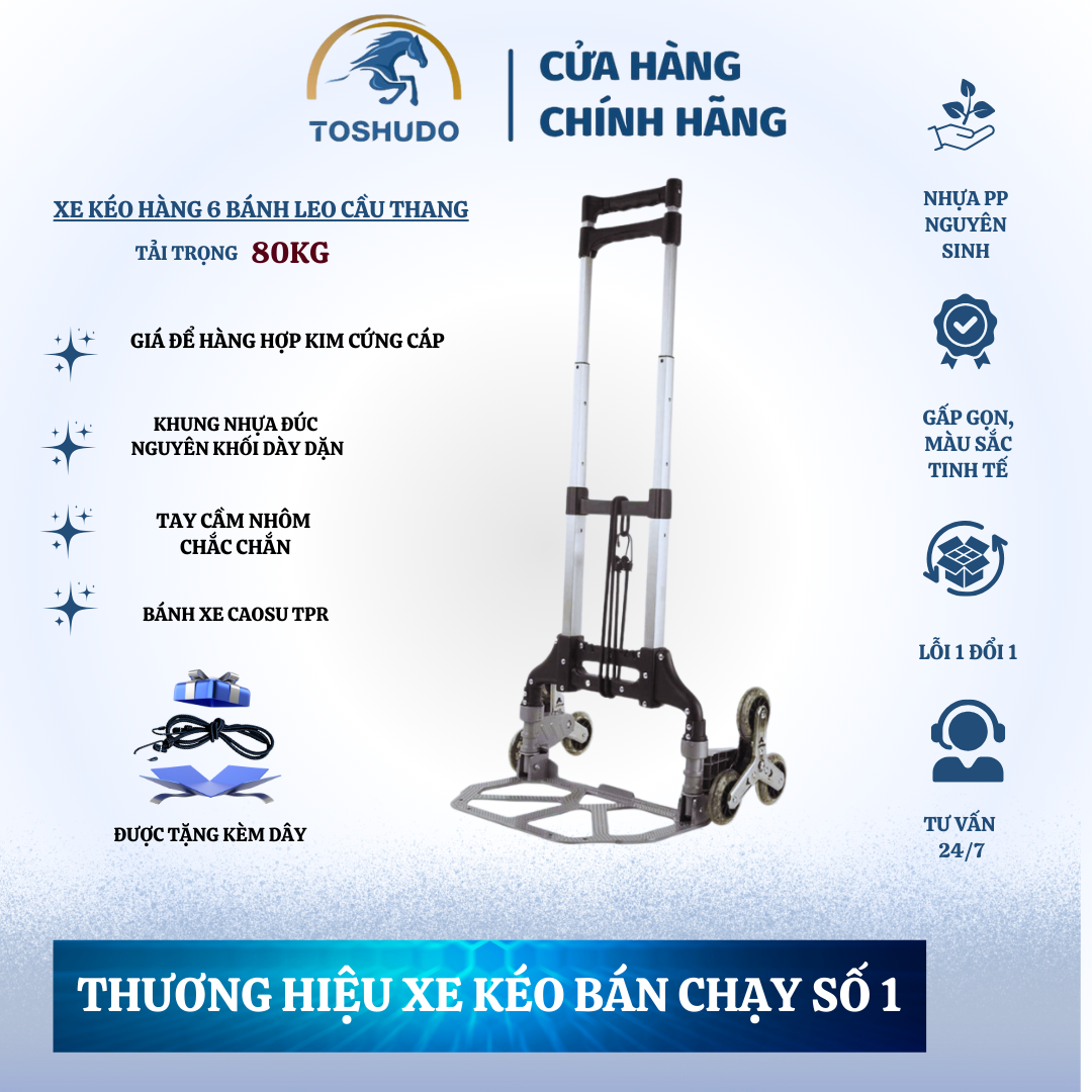 Xe Đẩy Hành Lý Hợp Kim Nhôm Cao Cấp - Xe Đẩy Hàng Ngoài Trời Gấp Gọn Tải Trọng 75-150kg