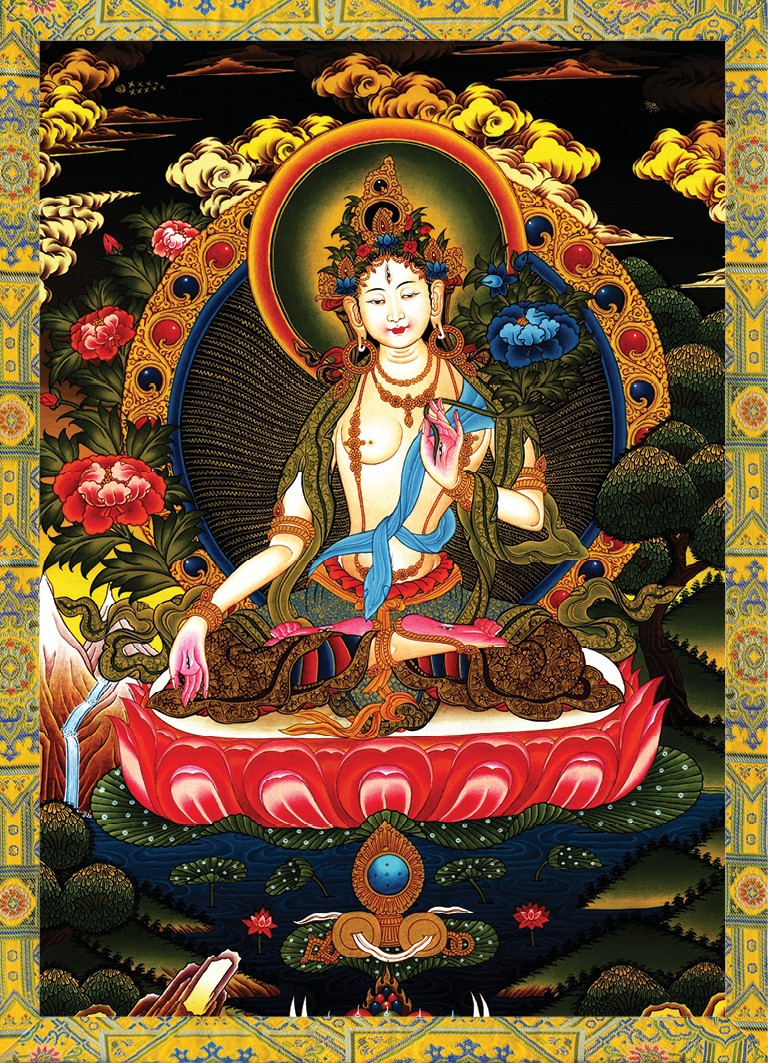 tranh phật đức Phật Bản Tôn Hộ Mệnh kèm khung