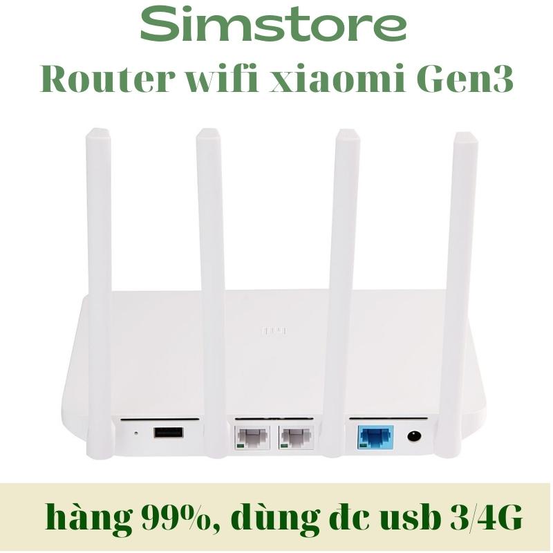 Phát wifi xiaomi gen 3 router chuẩn ac tiếng việt tốc độ cao rom padavan , hỗ trợ usb 3g/4g