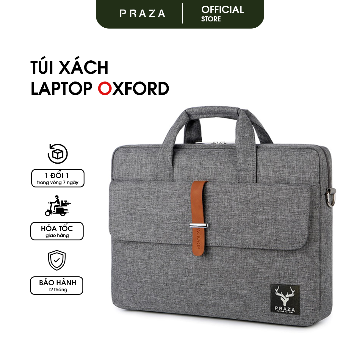 Túi Xách Nam Nữ Công Sở, Cặp Đựng Laptop 15.6 Inch Praza - TX089