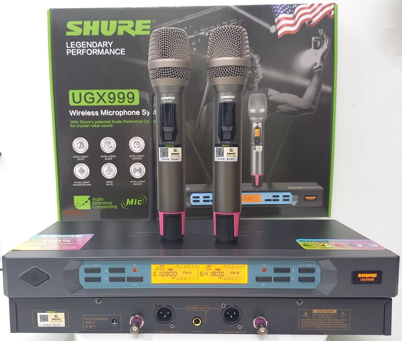 [ NEW HOT 2022 ] Micro Không Dây Shure Ugx999 Hàng Xịn, Tự Động Dò Sóng Sạch, Độ Nhạy Cao, Phạm Vi Hoạt Động Rộng, Tự Động Chống Hú Rít, Dễ Dàng Phối Ghép, Karaoke Chuyên Nghiệp Cao Cấp, Không Có Đối Thủ Trong Tầm Giá, Bh 1 Năm.