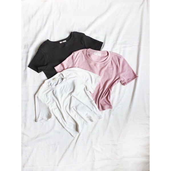 Áo thun trơn croptop tay ngắn nhiều màu AfterBefore