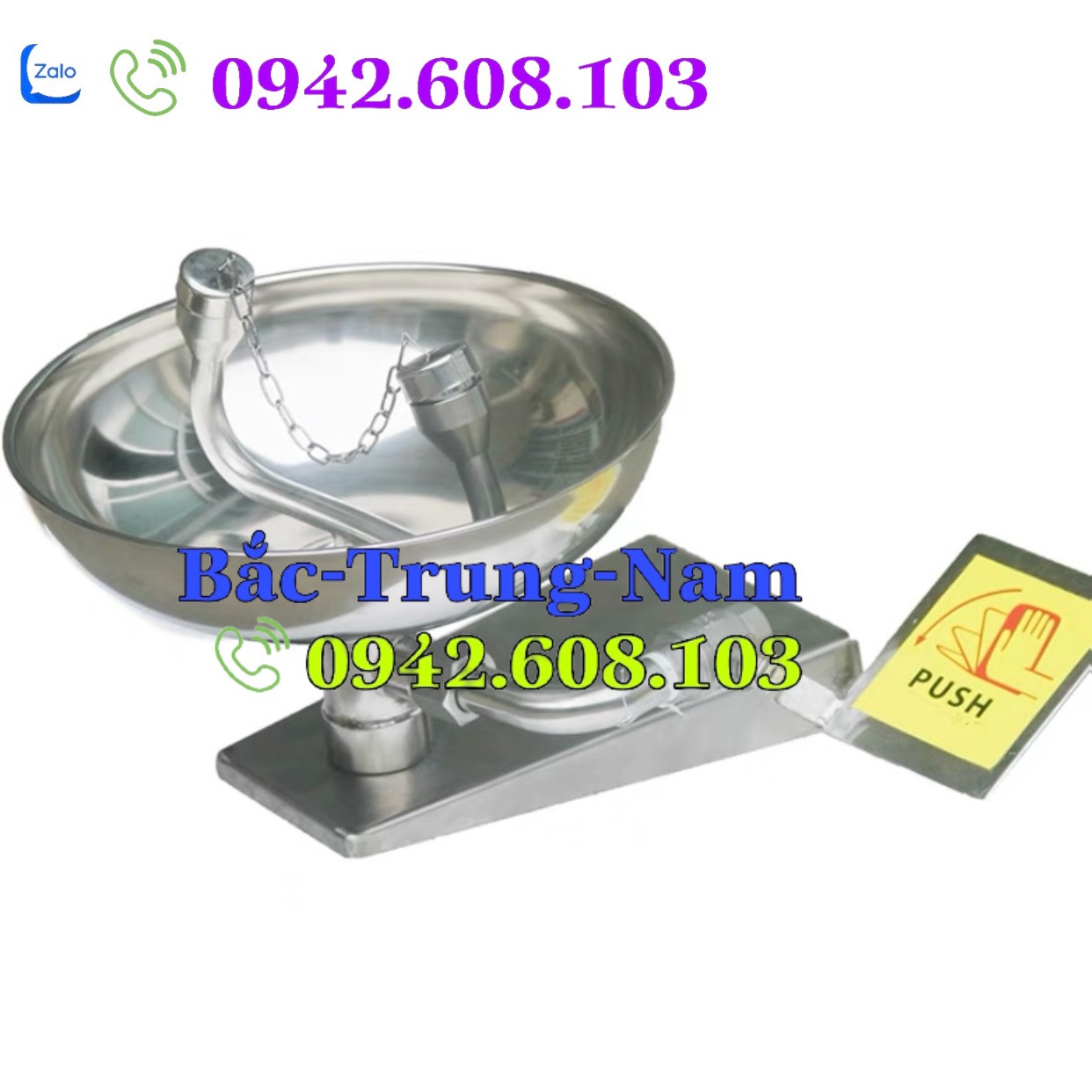 Chậu rửa mắt khẩn cấp inox 304 cao cấp